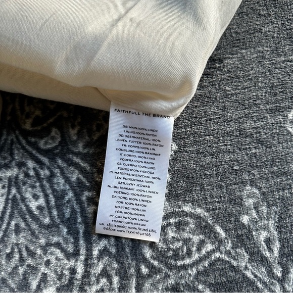 Faithfull The Brand Shivka Mini Dress in Plain Egg Shell Size US 6 - Picture 9 of 11